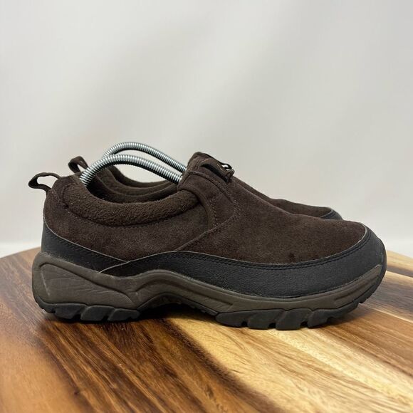 LL Bean Men's Size 9 Medium Comfort Brown Leather Suede Slip On Shoes 277304 - Picture 3 of 12